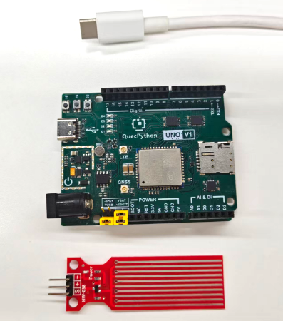 初学者视角体验：【EC800X Duino 开发板】传感器体验-水位检测传感器！